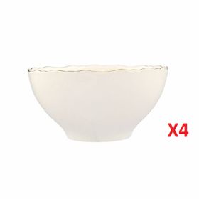 Porland 04ALM007411 22 cm 4'lü Altın Yaldız Kase
