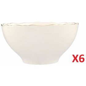 Porland 04ALM007411 22 cm 6'lı Altın Yaldız Kase