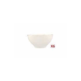 Porland 04ALM007411 22 cm 6'lı Altın Yaldız Kase
