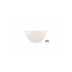 Porland 04ALM007411 22 cm 6'lı Altın Yaldız Kase