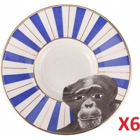 Porland 04ALM007472 Wild Life Monkey 11 cm Çay Tabağı