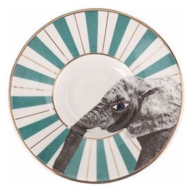 Porland 04ALM007476 Wild Life Elephant 11 cm Çay Tabağı
