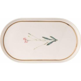 Porland 04ALM007654 28 cm Botanical Desen 4 Kayık Tabak
