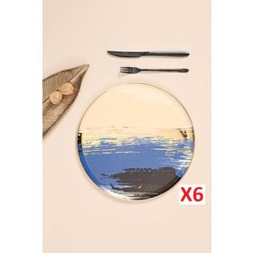 Porland 04ALM007795 Dash 27 cm 6'lı Düz Servis Tabağı
