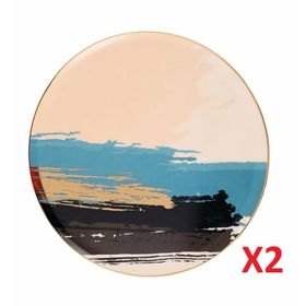 Porland 04ALM007797 Dash 27 cm 2'li Düz Servis Tabağı