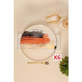 Porland 04ALM007799 Dash 27 cm 6'lı Düz Servis Tabağı