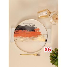 Porland 04ALM007799 Dash 27 cm 6'lı Düz Servis Tabağı