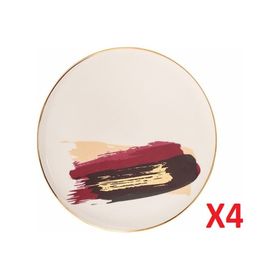 Porland 04ALM007900 21 cm 4'lü Dash Düz Pasta Tabağı