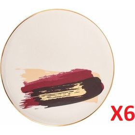 Porland 04ALM007900 Dash Desen1 21 cm Düz Tabak