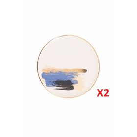 Porland 04ALM007902 21 cm 2'li Dash Düz Pasta Tabağı