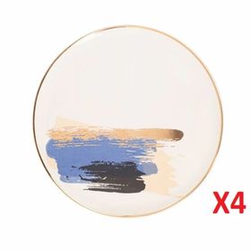 Porland 04ALM007902 21 cm 4'lü Dash Düz Pasta Tabağı