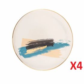 Porland 04ALM007904 21 cm 4'lü Dash Düz Pasta Tabağı