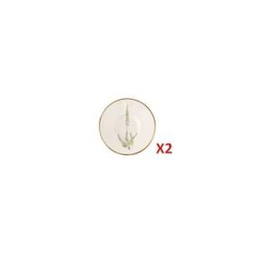 Porland 04ALM008007 11 cm 2'li Botanical Çay Tabağı
