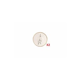 Porland 04ALM008013 11 cm 2'li Botanical Çay Tabağı