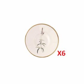 Porland 04ALM008013 11 cm 6'lı Botanical Çay Tabağı