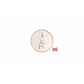 Porland 04ALM008013 11 cm 6'lı Botanical Çay Tabağı