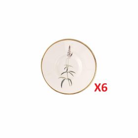Porland 04ALM008020 11 cm Botanical 6'lı Çay Tabağı