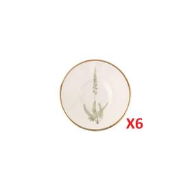 Porland 04ALM008020 11 cm Botanical 6'lı Çay Tabağı