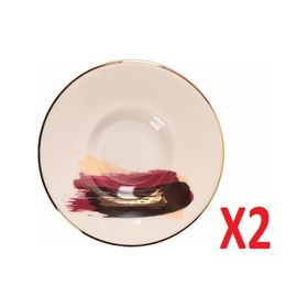 Porland 04ALM008504 Dash Desen 11 cm 2'li Çay Tabağı