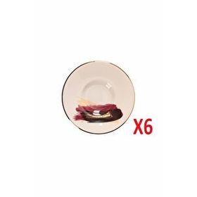 Porland 04ALM008504 Dash Desen 11 cm 6'lı Çay Tabağı