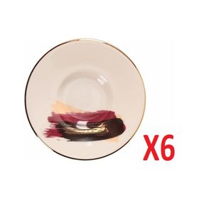 Porland 04ALM008504 Dash Desen 11 cm 6'lı Çay Tabağı