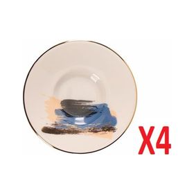 Porland 04ALM008506 Dash Desen 11 cm 4'lü Çay Tabağı