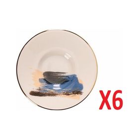 Porland 04ALM008506 Dash Desen 11 cm 6'lı Çay Tabağı