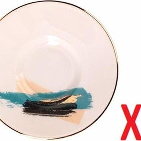 Porland 04ALM008508 Dash Desen 11 cm 4'lü Çay Tabağı