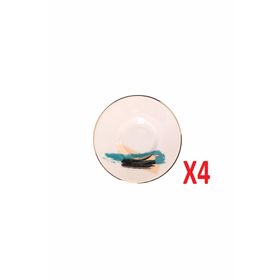 Porland 04ALM008508 Dash Desen 11 cm 4'lü Çay Tabağı