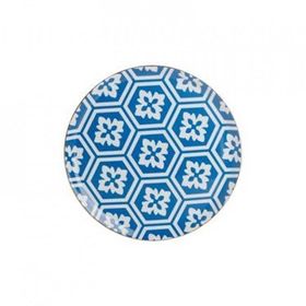 Porland 04A+P018765 Desen2 Mavi 28 cm Morocco Düz Tabak