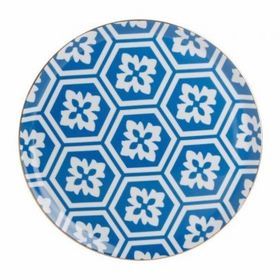 Porland 04A+P018765 Desen2 Mavi 28 cm Morocco Düz Tabak