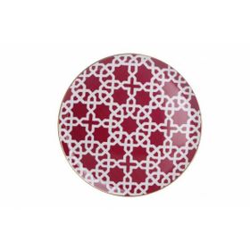 Porland 04A+P018771 Desen5 Fuşya 28 cm Morocco Düz Tabak