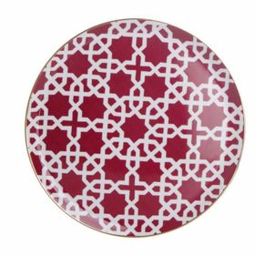 Porland 04A+P018771 Desen5 Fuşya 28 cm Morocco Düz Tabak