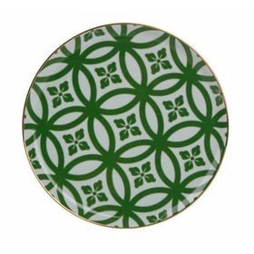 Porland 04A+P018853 Desen1 Yeşil 20 cm Morocco Düz Tabak