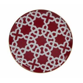 Porland 04A+P018861 Desen5 Fuşya 20 cm Morocco Düz Tabak