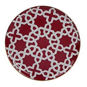 Porland 04A+P018861 Desen5 Fuşya 20 cm Morocco Düz Tabak