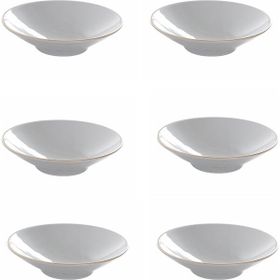 Porland 04AP019525 20 cm 6'lı Altın Yaldız Çukur Tabak