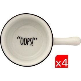 Porland 04AP020396 Be Happy 6 cm 4'lü Çok Amaçlı Mini Kase