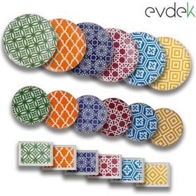 Porland 04A+P021276 A+P Morocco Karma 18 Parça İkram ve Kahvaltı Takımı