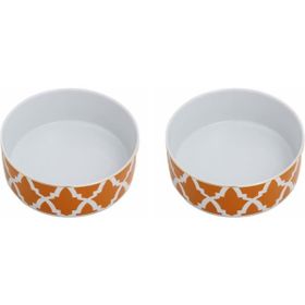 Porland 04AP021499 Morocco Desen 18 cm 2'li Turuncu Kase