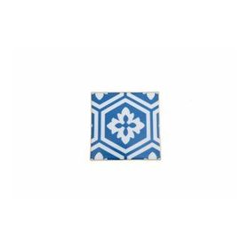 Porland 04A+P021645 10x10 cm Morocco Desen 2 Mavi Bardak Altlığı