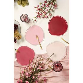 Porland 04FIA002603 Ripple Pembe 4'lü 21 cm Tabak