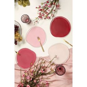 Porland 04FIA002603 Ripple Pembe 4'lü 21 cm Tabak
