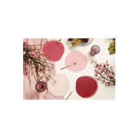 Porland 04FIA002603 Ripple Pembe 4'lü 21 cm Tabak