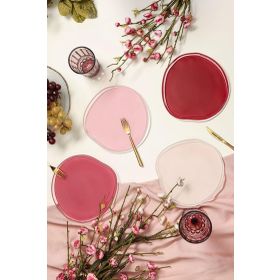 Porland 04FIA002603 Ripple Pembe 4'lü 21 cm Tabak