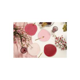 Porland 04FIA002603 Ripple Pembe 4'lü 21 cm Tabak