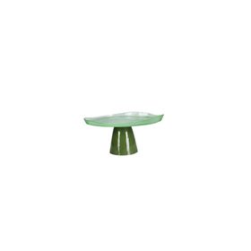 Porland 04FIA002605 28 cm Ripple Yeşil Ayaklı Tabak