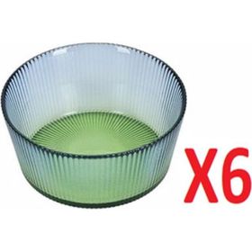 Porland 04FIA002615 13 cm 6'lı Tirius Mavi-Yeşil Kase