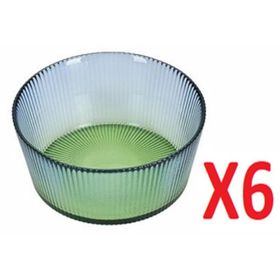 Porland 04FIA002615 13 cm 6'lı Tirius Mavi-Yeşil Kase