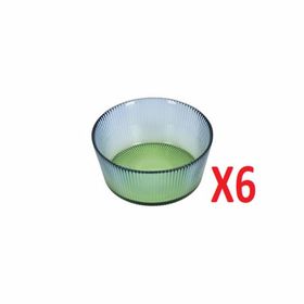 Porland 04FIA002615 13 cm 6'lı Tirius Mavi-Yeşil Kase